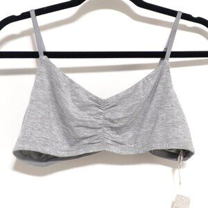 FREE PEOPLE Intimately Grey The Essential Soft Cotton Bralette Size XL NWT Cozy